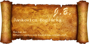Jankovics Boglárka névjegykártya