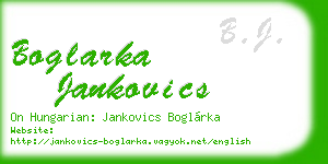 boglarka jankovics business card